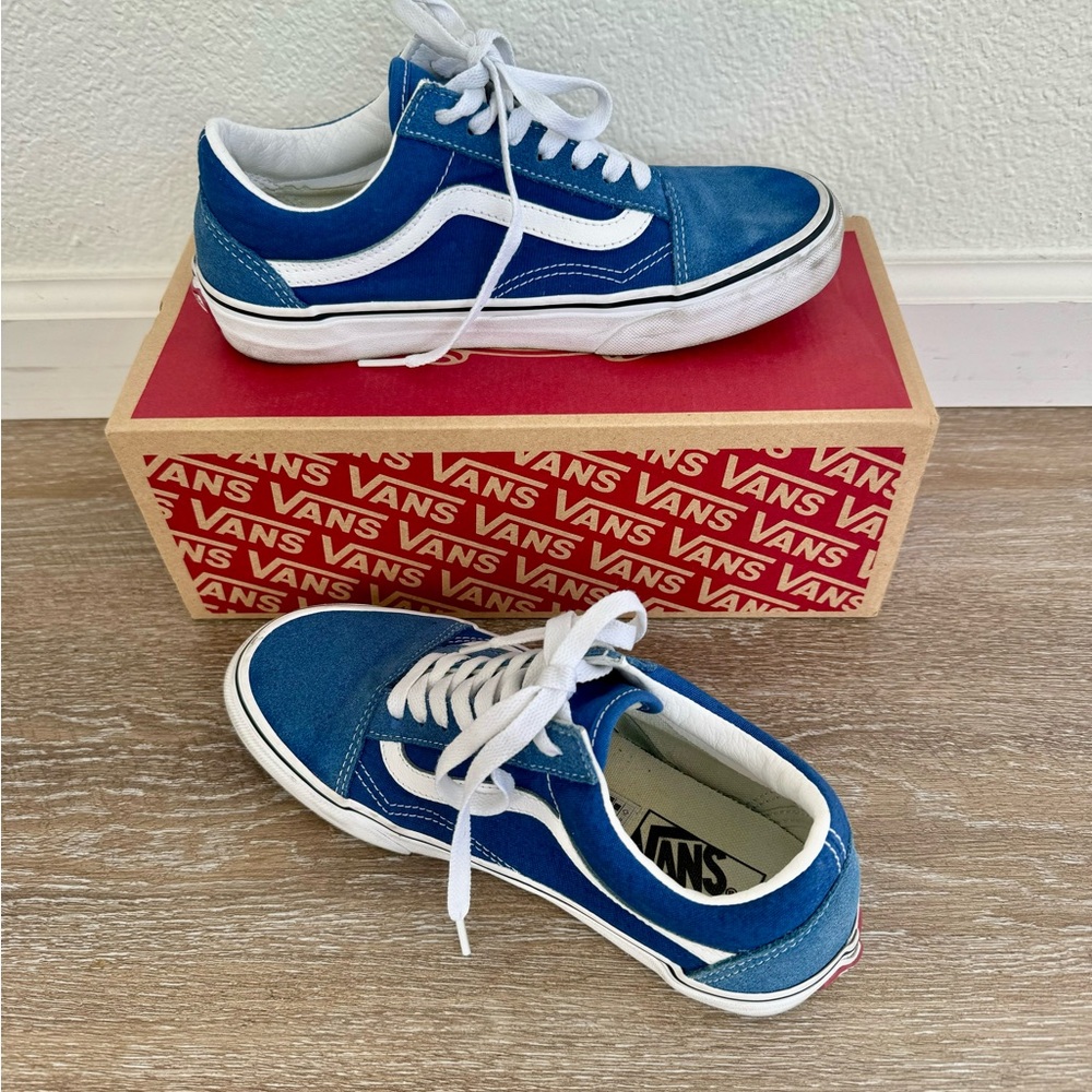 Vans Old Skool Blue/White Sneakers Unisex Size 6M/7.5F